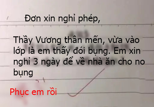 don xin nghi hoc cua cau be cap 1 khien nhieu nguoi phai phi cuoi thay giao phai thot len phuc em roi sau khi biet ly do 1 don xin nghi hoc cua cau be cap 1 khien nhieu nguoi phai phi cuoi thay giao phai thot len phuc em roi sau khi biet ly do 1