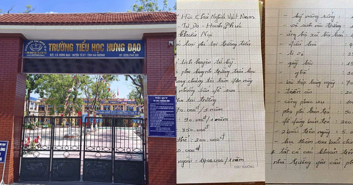 them mot truong hoc o hai duong bi to lam thu nhieu khoan khong co trong quy dinh them mot truong hoc o hai duong bi to lam thu nhieu khoan khong co trong quy dinh