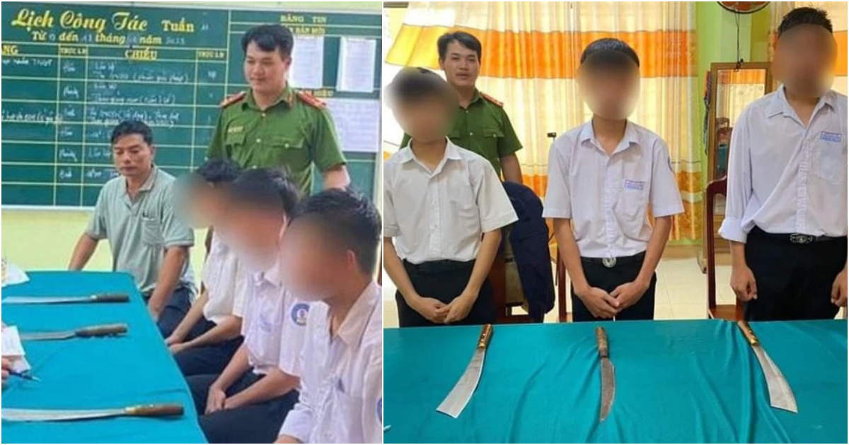 kiem tra dot xuat cong an phat hien hoc sinh dem dao den truong giai quyet mau thuan