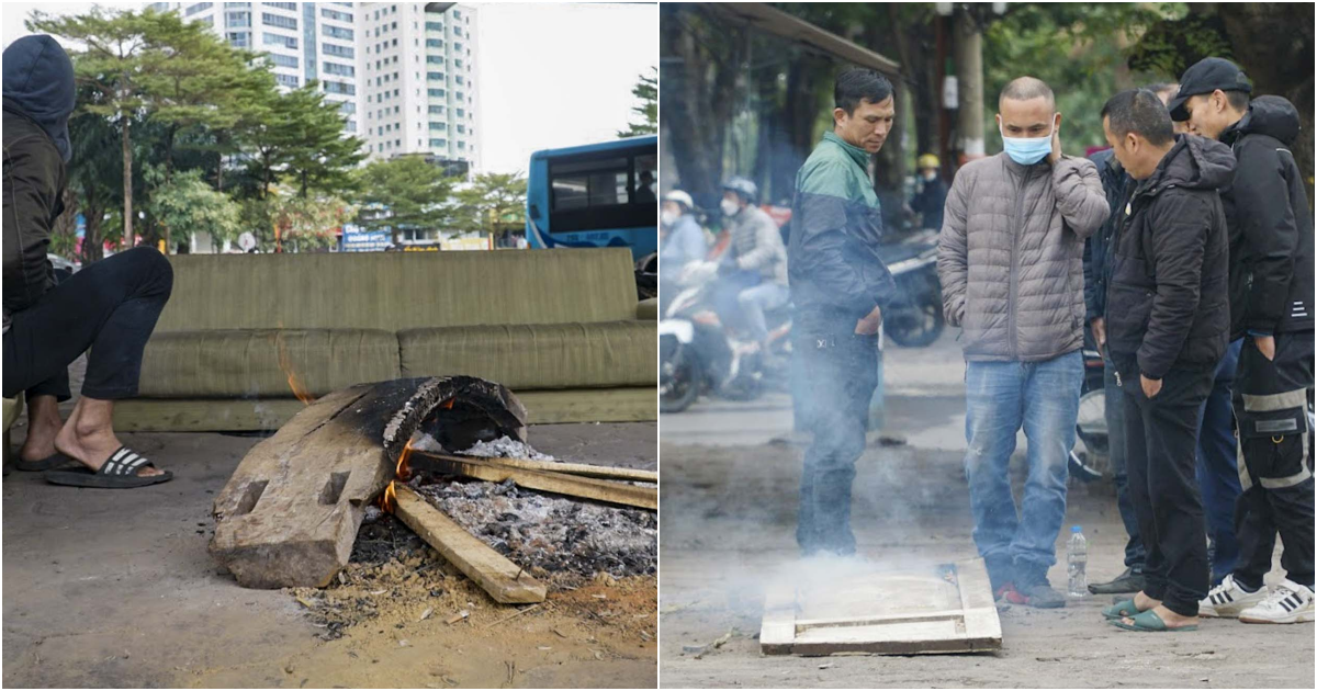 ha noi duoi cai lanh 8 do c nguoi dan dot lua suoi am trum ca chan ra duong3