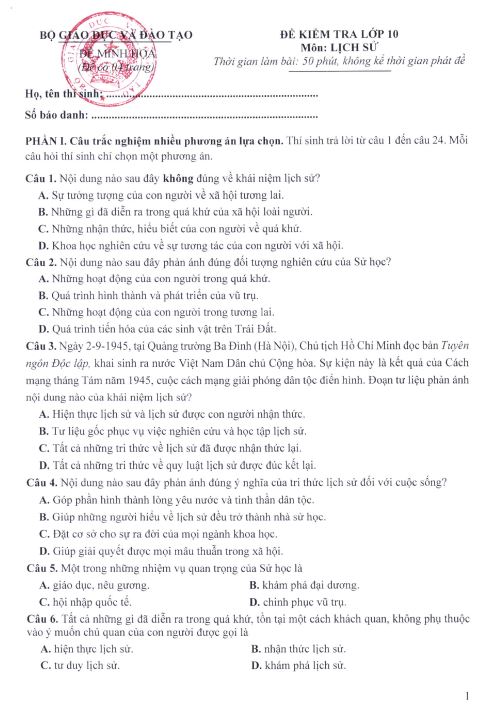 de minh hoa mon lich su tot nghiep thpt 2025