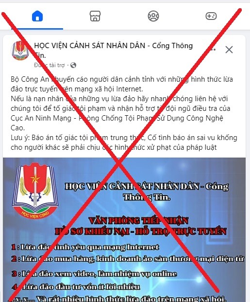 canh bao hoat dong gia mao trang facebook hoc vien canh sat nhan dan de lua dao canh bao hoat dong gia mao trang facebook hoc vien canh sat nhan dan de lua dao