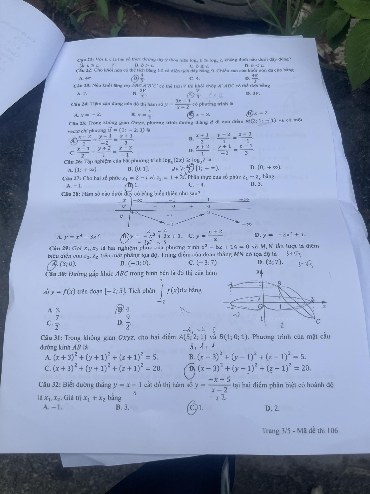 dap an de thi mon toan ma de 106 tot nghiep thpt 2023 moi nhat chinh xac nhat3 dap an de thi mon toan ma de 106 tot nghiep thpt 2023 moi nhat chinh xac nhat3