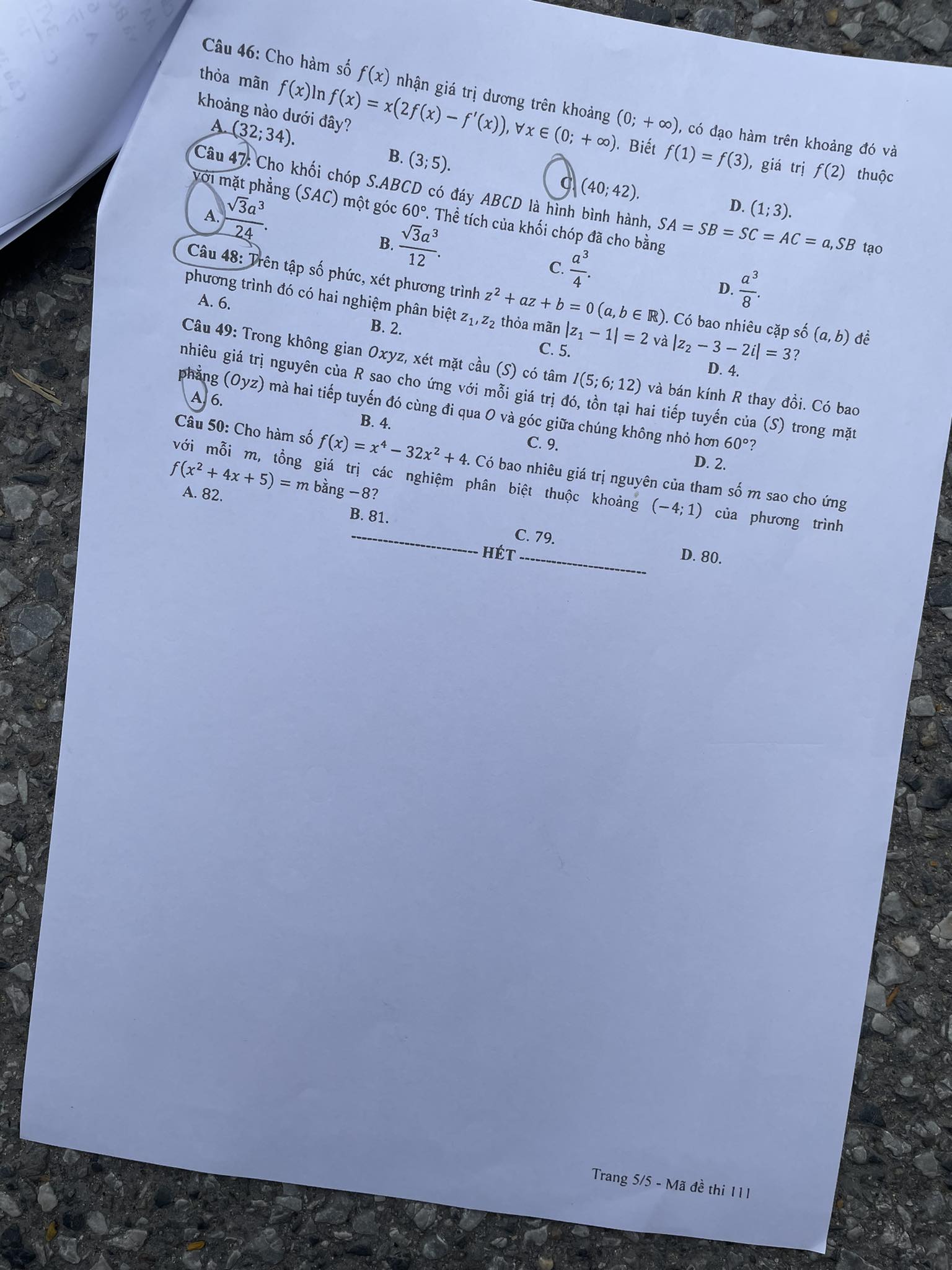 dap an de thi mon toan ma de 111 tot nghiep thpt 2023 moi nhat chinh xac nhat dspl 5 dap an de thi mon toan ma de 111 tot nghiep thpt 2023 moi nhat chinh xac nhat dspl 5