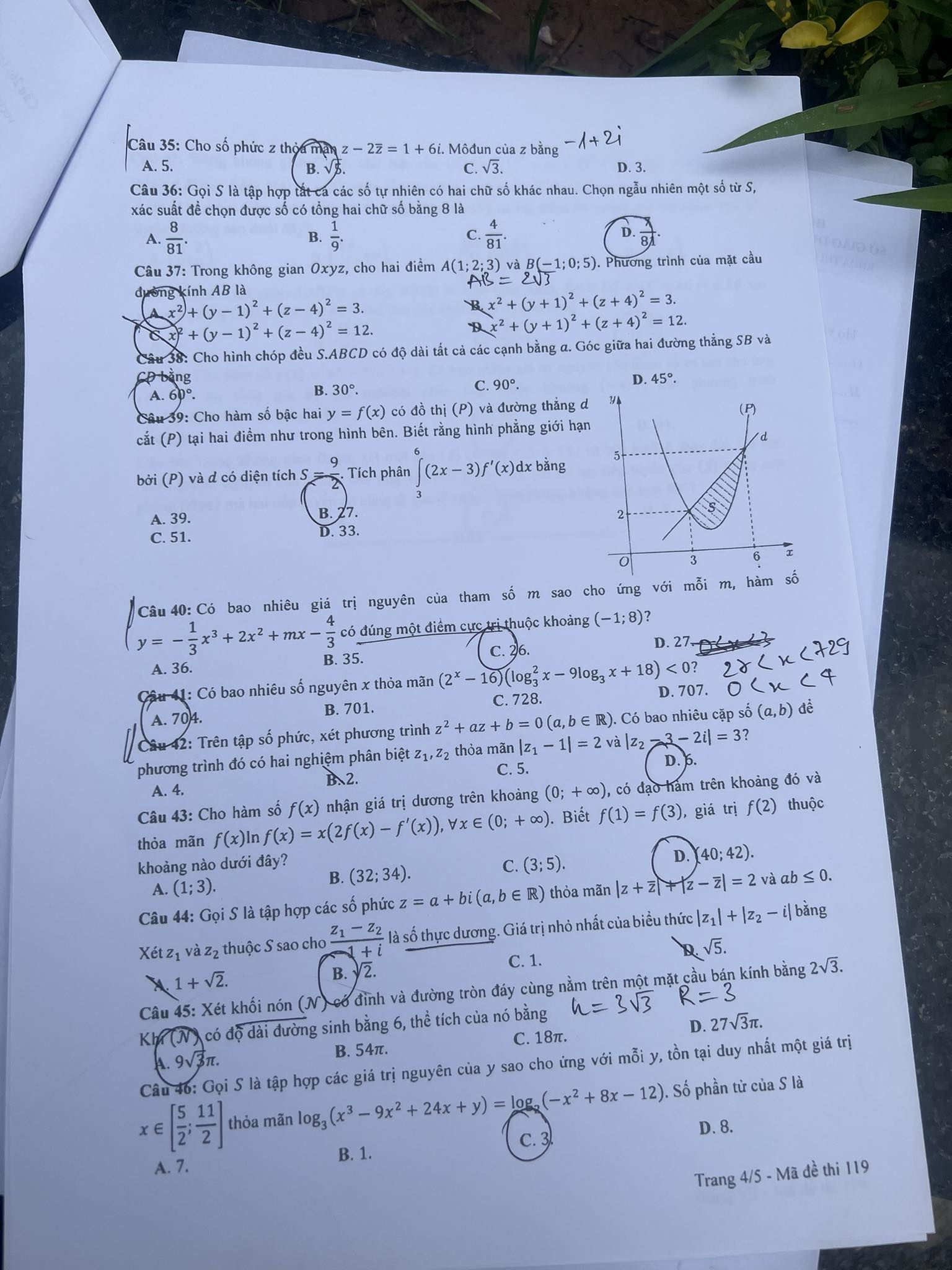 dap an de thi mon toan ma de 119 tot nghiep thpt 2023 moi nhat chinh xac nhat3 dap an de thi mon toan ma de 119 tot nghiep thpt 2023 moi nhat chinh xac nhat3