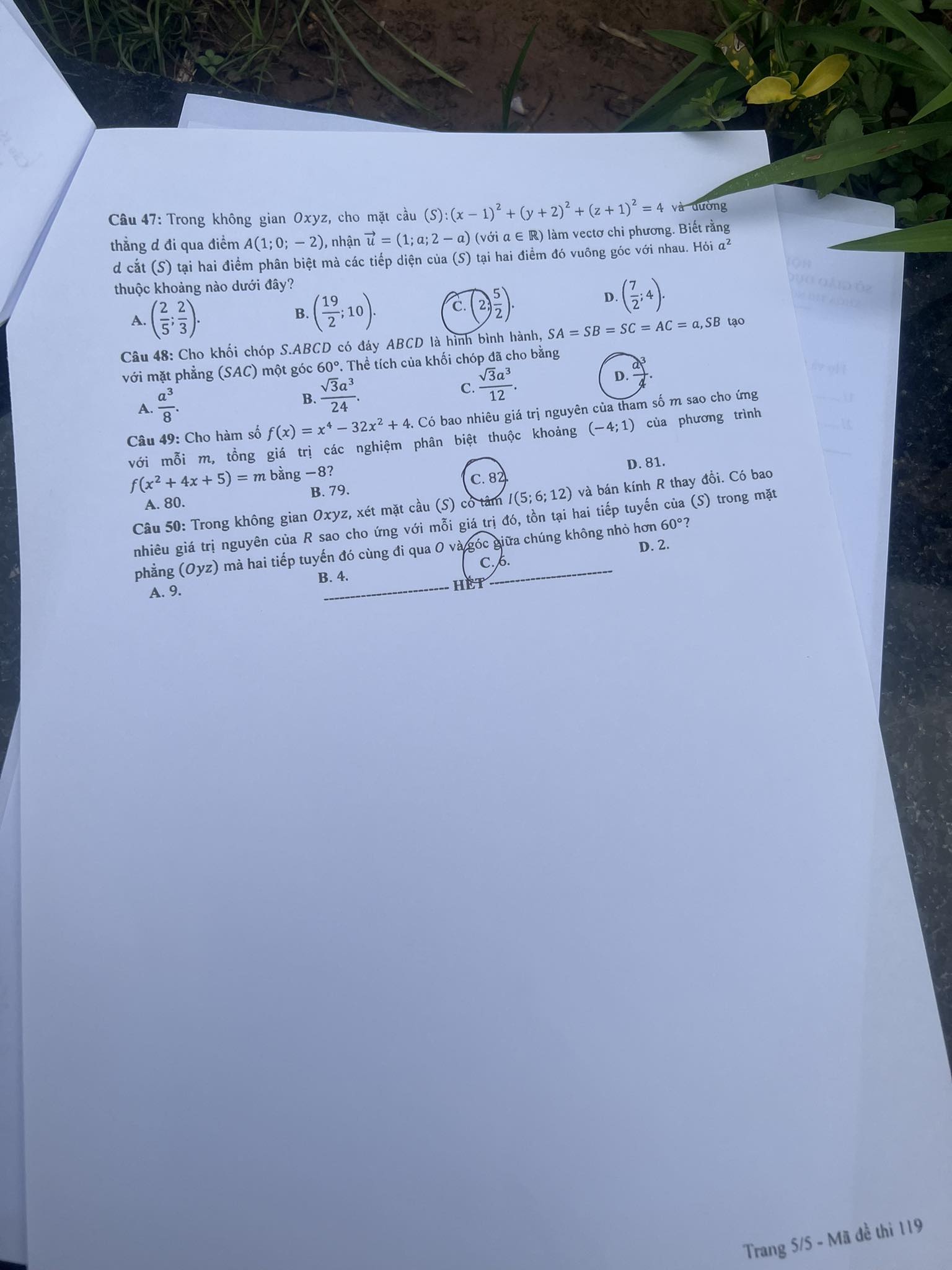 dap an de thi mon toan ma de 119 tot nghiep thpt 2023 moi nhat chinh xac nhat4 dap an de thi mon toan ma de 119 tot nghiep thpt 2023 moi nhat chinh xac nhat4