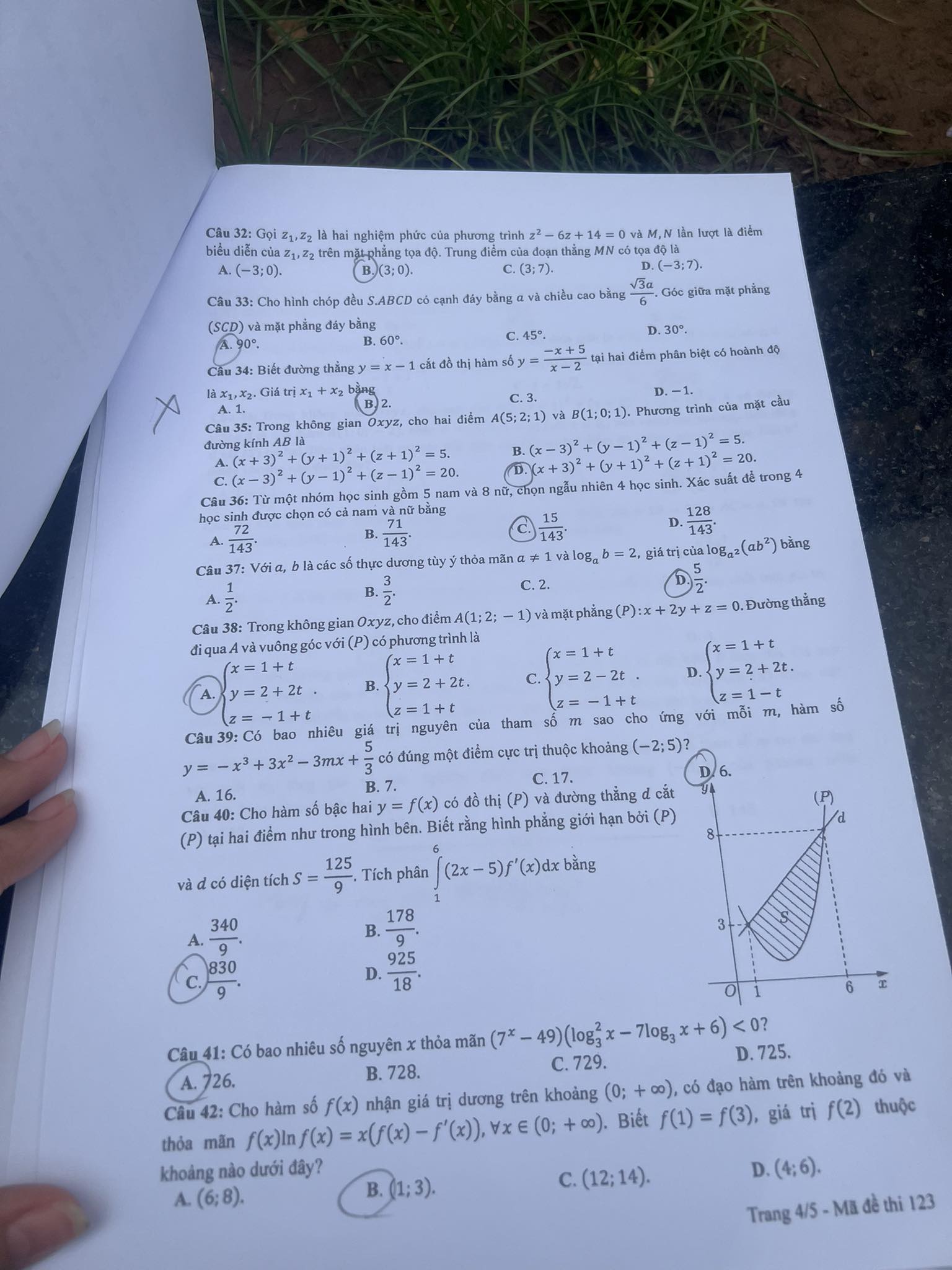 dap an de thi mon toan ma de 123 tot nghiep thpt 2023 moi nhat chinh xac nhat dspl 4 dap an de thi mon toan ma de 123 tot nghiep thpt 2023 moi nhat chinh xac nhat dspl 4