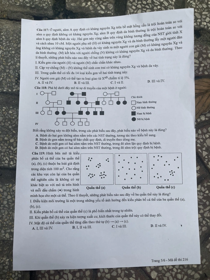 dap an de thi mon sinh hoc ma de 216 tot nghiep thpt 2023 moi nhat chinh xac nhat5 dap an de thi mon sinh hoc ma de 216 tot nghiep thpt 2023 moi nhat chinh xac nhat5