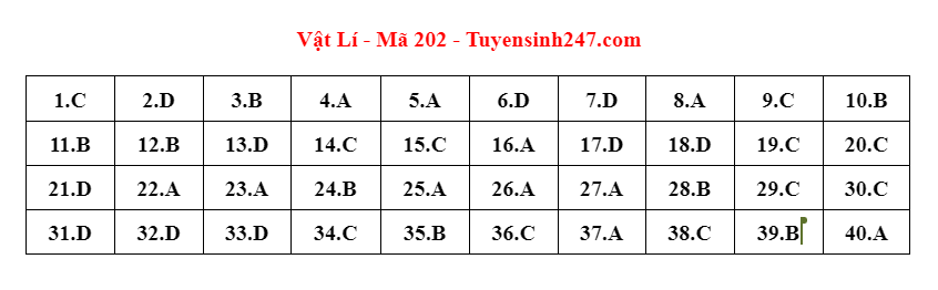 dap an de thi mon vat ly ma de 202 tot nghiep thpt 2023 moi nhat chinh xac nhat1 dap an de thi mon vat ly ma de 202 tot nghiep thpt 2023 moi nhat chinh xac nhat1
