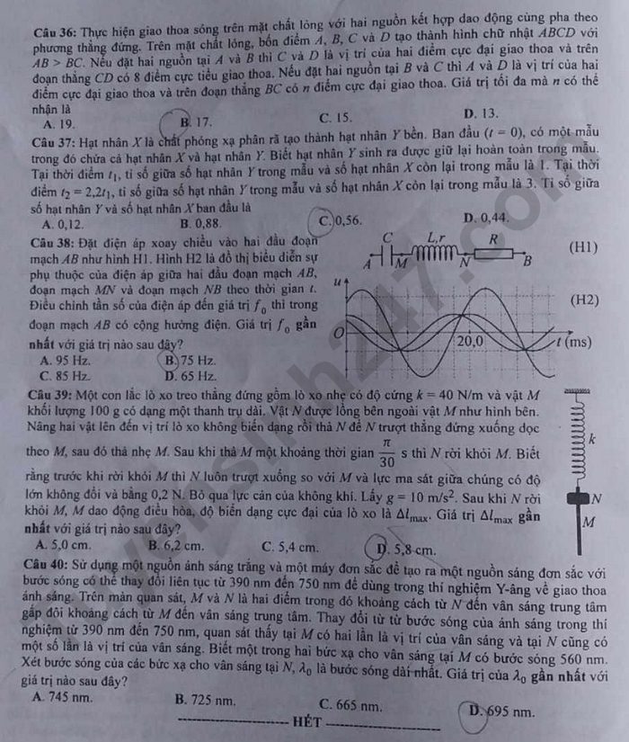 dap an de thi mon vat ly ma de 204 tot nghiep thpt 2023 moi nhat chinh xac nhat4 dap an de thi mon vat ly ma de 204 tot nghiep thpt 2023 moi nhat chinh xac nhat4