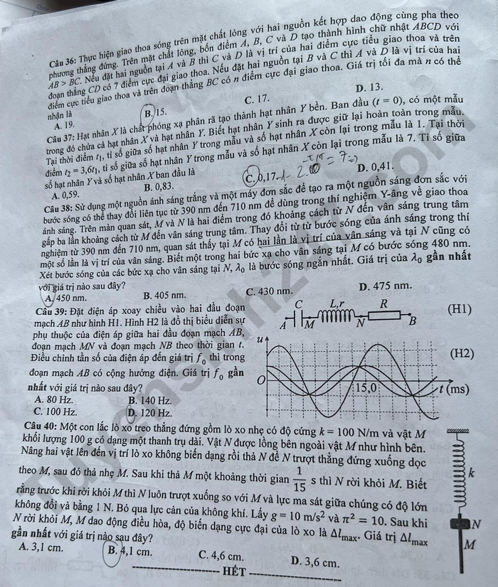 dap an de thi mon vat ly ma de 211 tot nghiep thpt 2023 moi nhat chinh xac nhat4 dap an de thi mon vat ly ma de 211 tot nghiep thpt 2023 moi nhat chinh xac nhat4