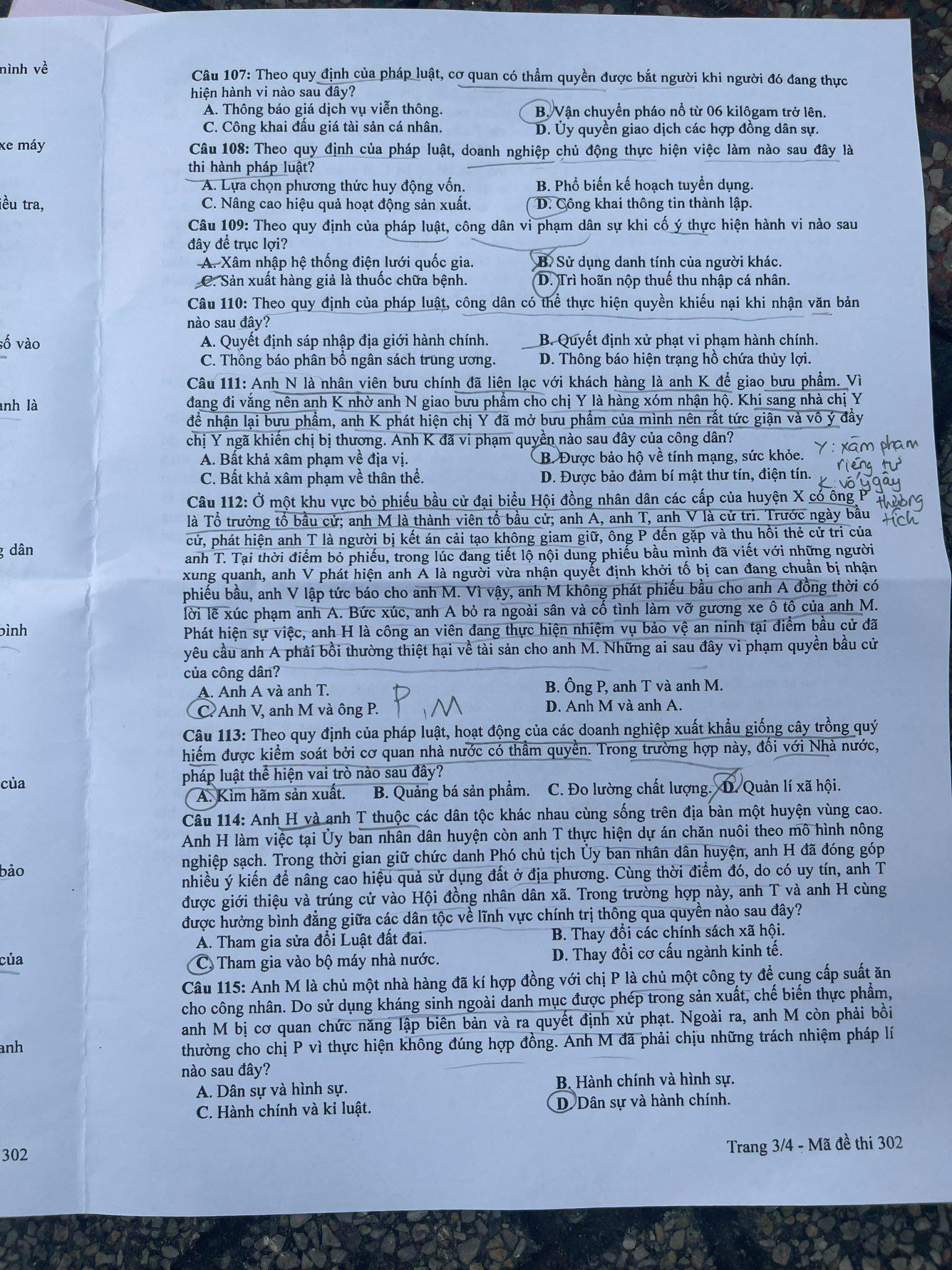 dap an goi y de thi mon gdcd ma de 302 tot nghiep thpt 2023 moi nhat chinh xac nhat3