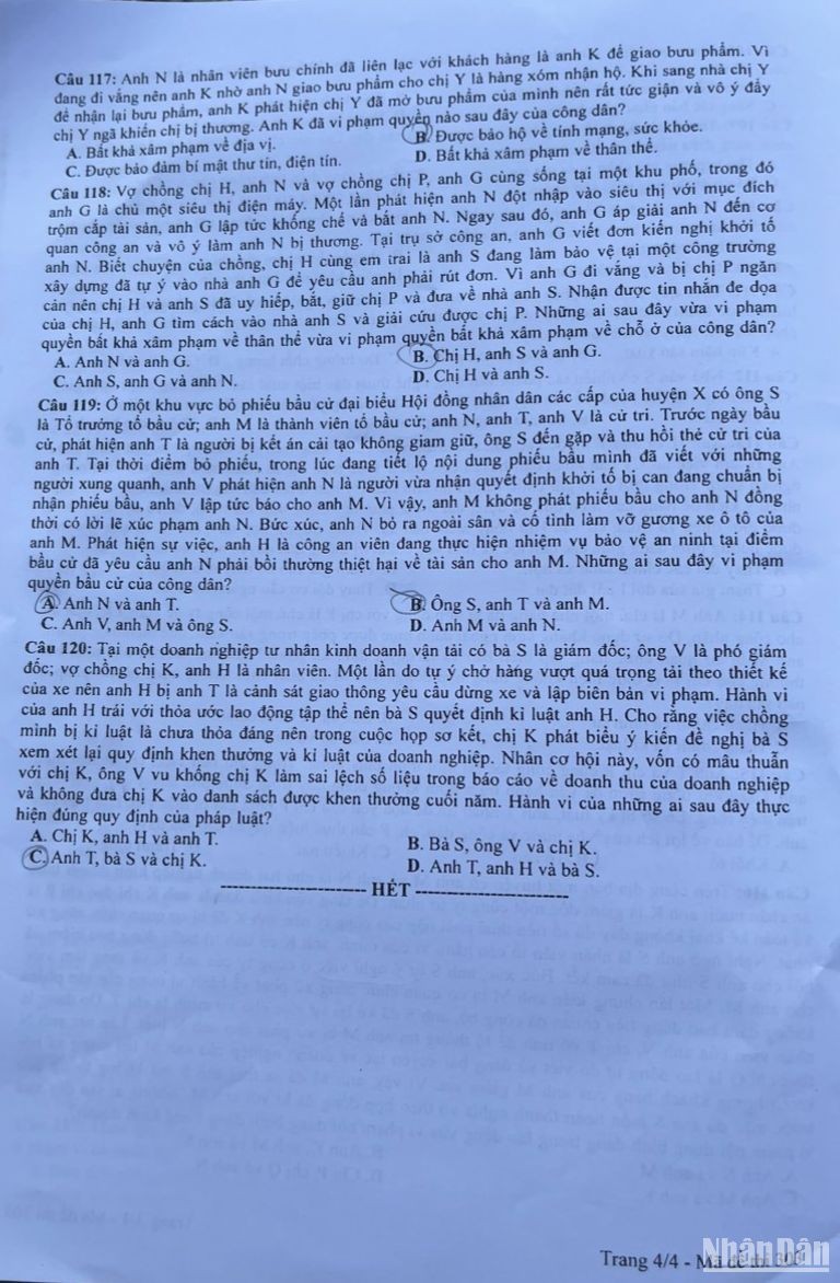 dap an goi y de thi mon gdcd ma de 303 tot nghiep thpt 2023 chuan nhat chinh xac nhat4 dap an goi y de thi mon gdcd ma de 303 tot nghiep thpt 2023 chuan nhat chinh xac nhat4