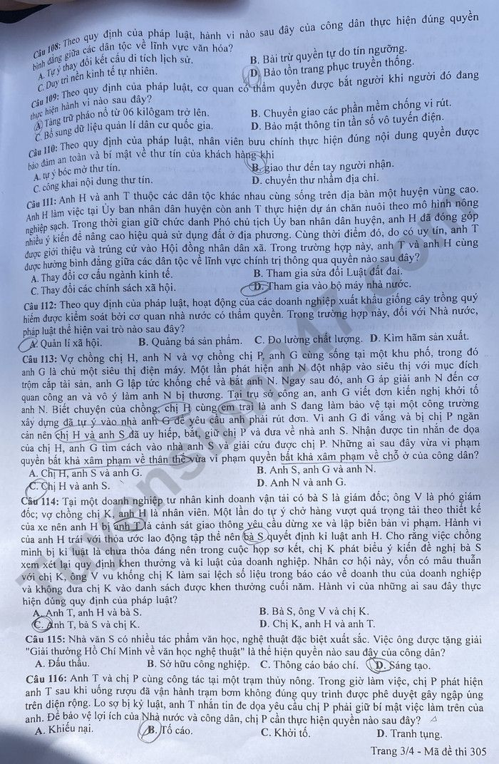 dap an goi y de thi mon gdcd ma de 305 tot nghiep thpt 2023 chuan nhat chinh xac nhat31 dap an goi y de thi mon gdcd ma de 305 tot nghiep thpt 2023 chuan nhat chinh xac nhat31