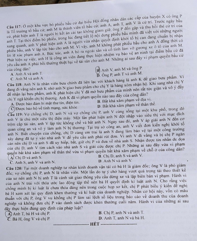 dap an goi y de thi mon gdcd ma de 324 tot nghiep thpt 2023 moi nhat chinh xac nhat 4 dap an goi y de thi mon gdcd ma de 324 tot nghiep thpt 2023 moi nhat chinh xac nhat 4