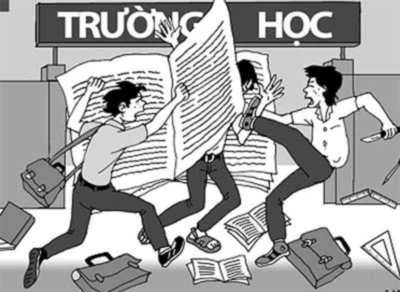 nu sinh bi de xuong dat lien tuc bi cac hoc sinh khac tac dong vat ly1