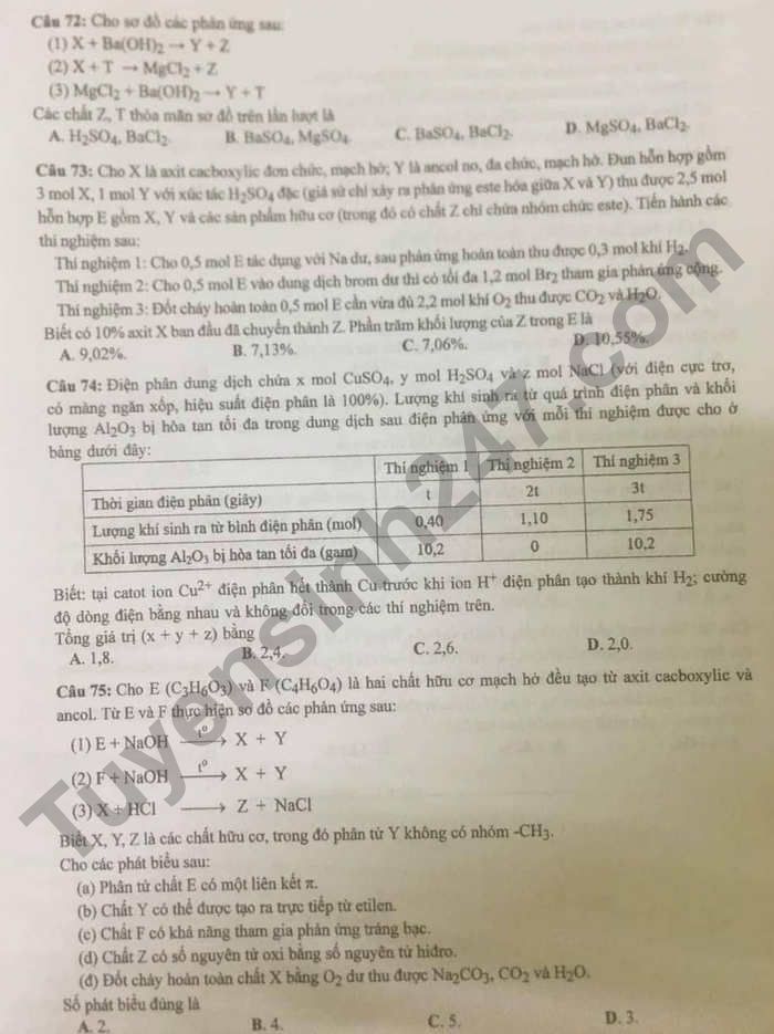 dap an de thi mon hoa hoc ma de 212 tot nghiep thpt 2023 moi nhat chinh xac nhat3 dap an de thi mon hoa hoc ma de 212 tot nghiep thpt 2023 moi nhat chinh xac nhat3
