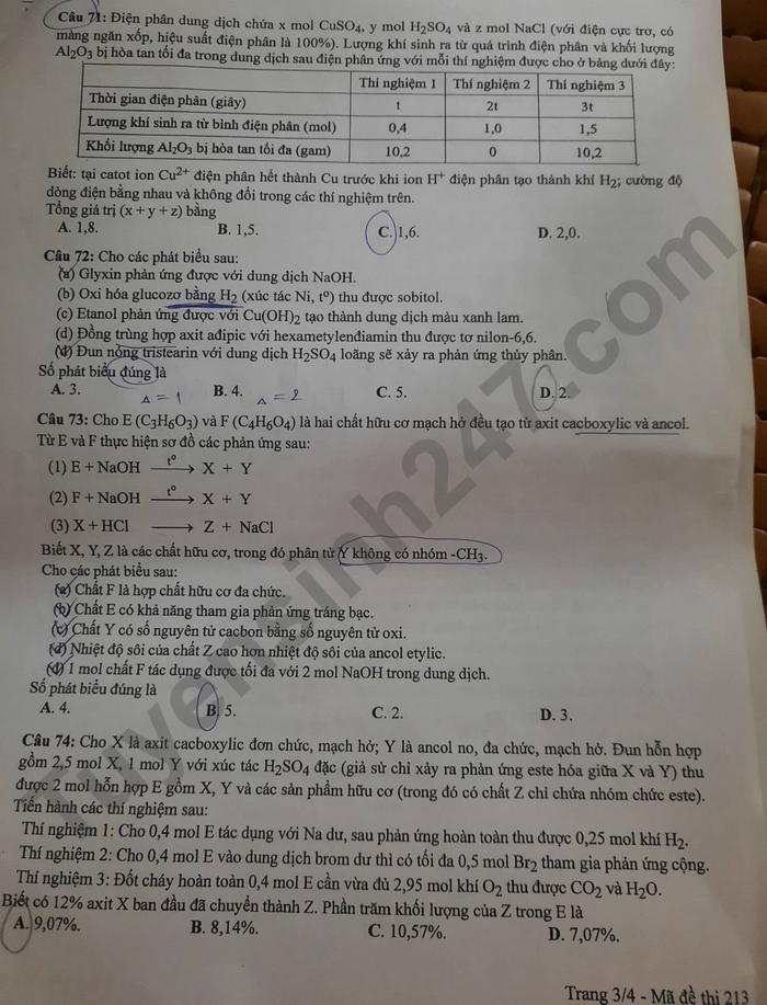 dap an de thi mon hoa hoc ma de 213 tot nghiep thpt 2023 moi nhat chinh xac nhat3 dap an de thi mon hoa hoc ma de 213 tot nghiep thpt 2023 moi nhat chinh xac nhat3
