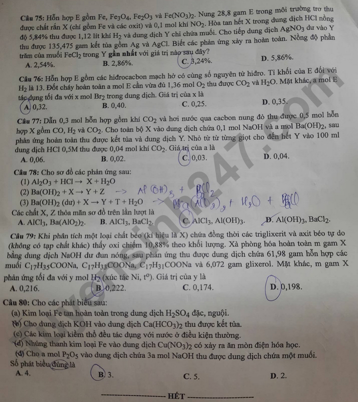 dap an de thi mon hoa hoc ma de 213 tot nghiep thpt 2023 moi nhat chinh xac nhat4 dap an de thi mon hoa hoc ma de 213 tot nghiep thpt 2023 moi nhat chinh xac nhat4