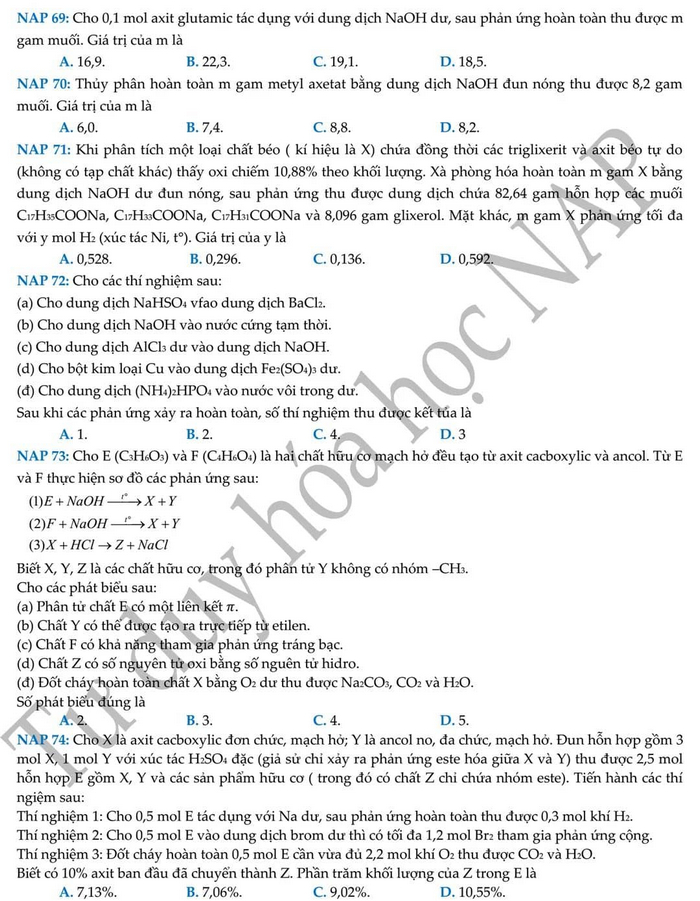 dap an de thi mon hoa hoc ma de 214 tot nghiep thpt 2023 moi nhat chinh xac nhat3 dap an de thi mon hoa hoc ma de 214 tot nghiep thpt 2023 moi nhat chinh xac nhat3
