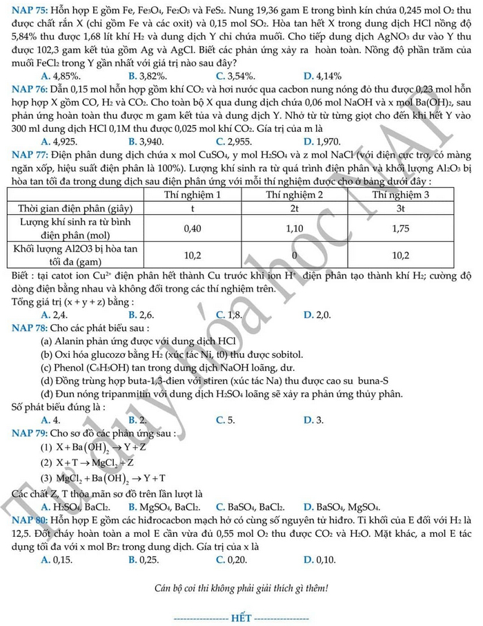 dap an de thi mon hoa hoc ma de 214 tot nghiep thpt 2023 moi nhat chinh xac nhat4 dap an de thi mon hoa hoc ma de 214 tot nghiep thpt 2023 moi nhat chinh xac nhat4