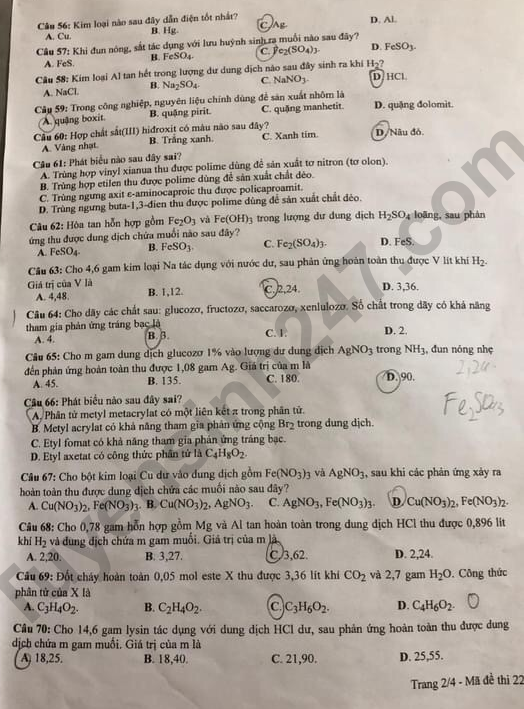 dap an de thi mon hoa hoc ma de 221 tot nghiep thpt 2023 moi nhat chinh xac nhat2 dap an de thi mon hoa hoc ma de 221 tot nghiep thpt 2023 moi nhat chinh xac nhat2