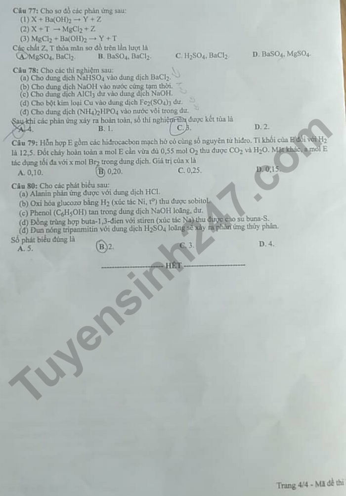 dap an de thi mon hoa hoc ma de 222 tot nghiep thpt 2023 moi nhat chinh xac nhat4 dap an de thi mon hoa hoc ma de 222 tot nghiep thpt 2023 moi nhat chinh xac nhat4
