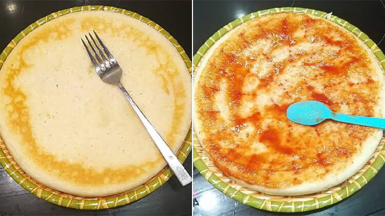 meo lam mon pizza bo bang noi chien khong dau thom ngon don gian1