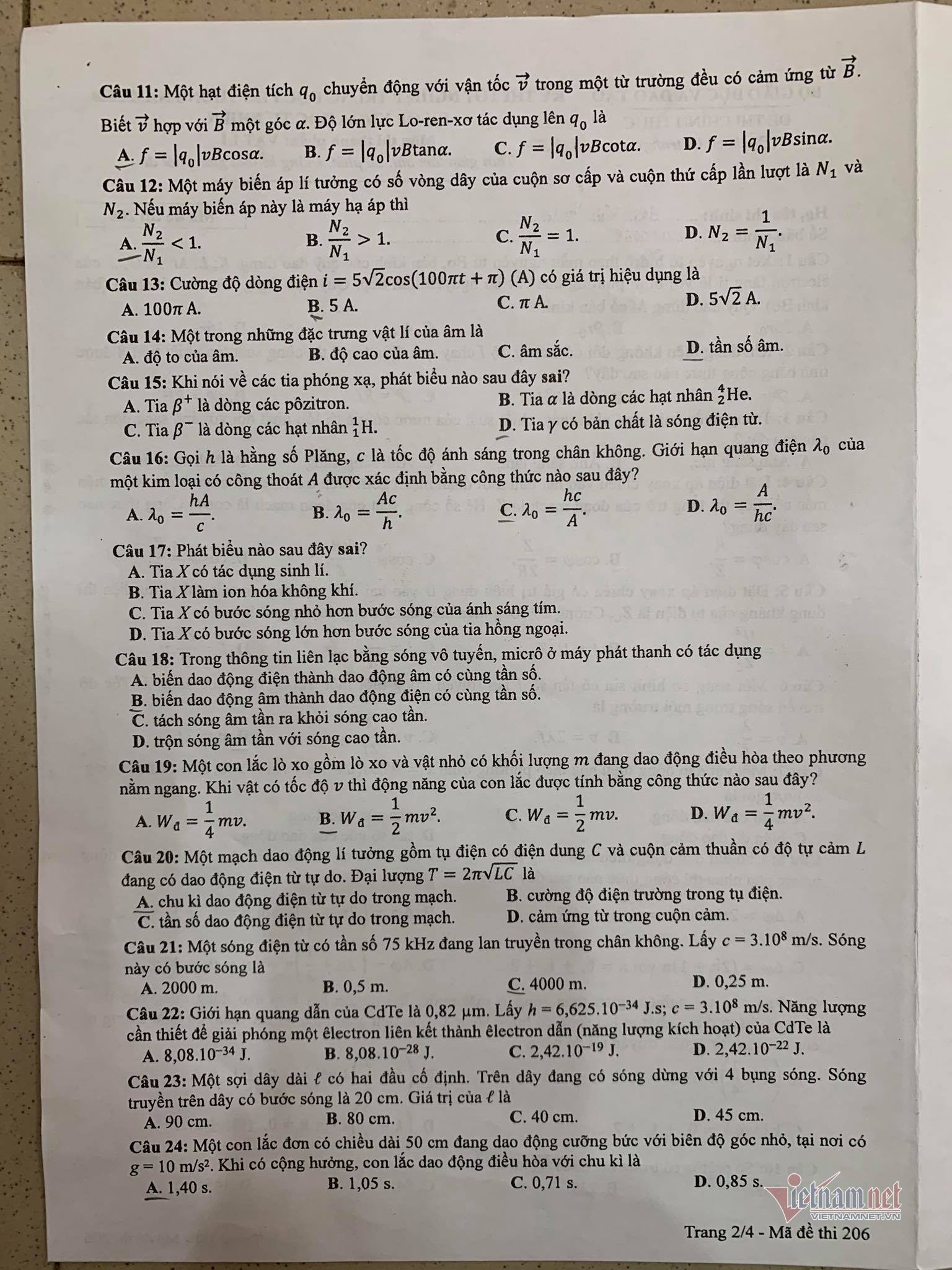 dap an de thi mon vat ly 24 ma de tot nghiep thpt 2021 chuan nhat chinh xac nhat dspl 2 dap an de thi mon vat ly 24 ma de tot nghiep thpt 2021 chuan nhat chinh xac nhat dspl 2