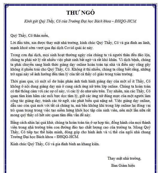vu clip giang vien quat thao mang hoc sinh la oc trau lanh dao dh bach khoa tp hcm noi gi 1 vu clip giang vien quat thao mang hoc sinh la oc trau lanh dao dh bach khoa tp hcm noi gi 1