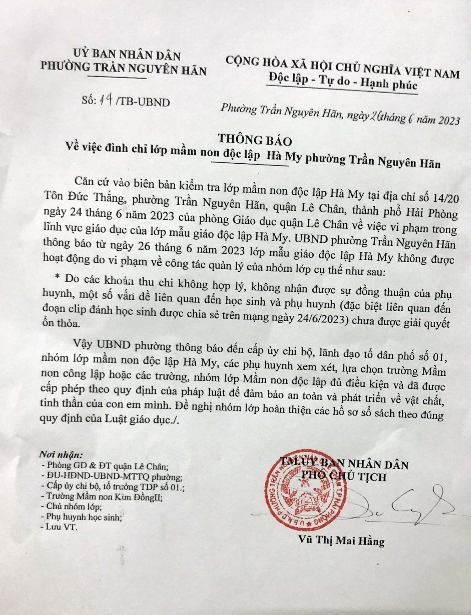 vu chu truong danh tre o hai phong dinh chi co so mam non dspl 1 vu chu truong danh tre o hai phong dinh chi co so mam non dspl 1