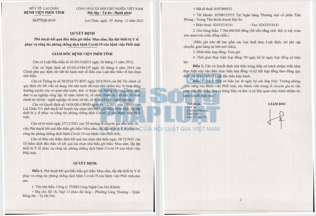 Kinh doanh - Bệnh viện Phổi tỉnh Lai Châu mua sắm thiết bị y tế với giá cao bất thường? (Hình 2).
