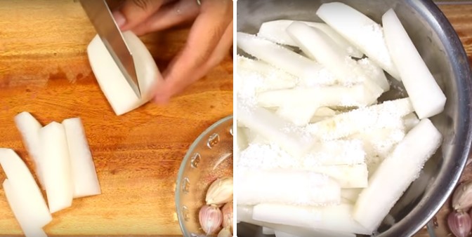 mach ban cach lam cu cai ngam nuoc mam thom ngon gion rum1