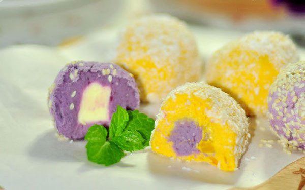 mach chi em cach lam banh mochi khoai lang cuc thom ngon