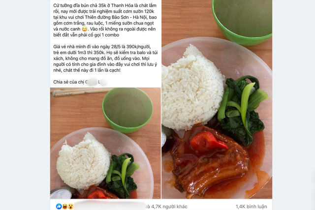 khach phan nan suat com 120000 dong chi co 1 mieng suon thien duong bao son noi gi1 khach phan nan suat com 120000 dong chi co 1 mieng suon thien duong bao son noi gi1