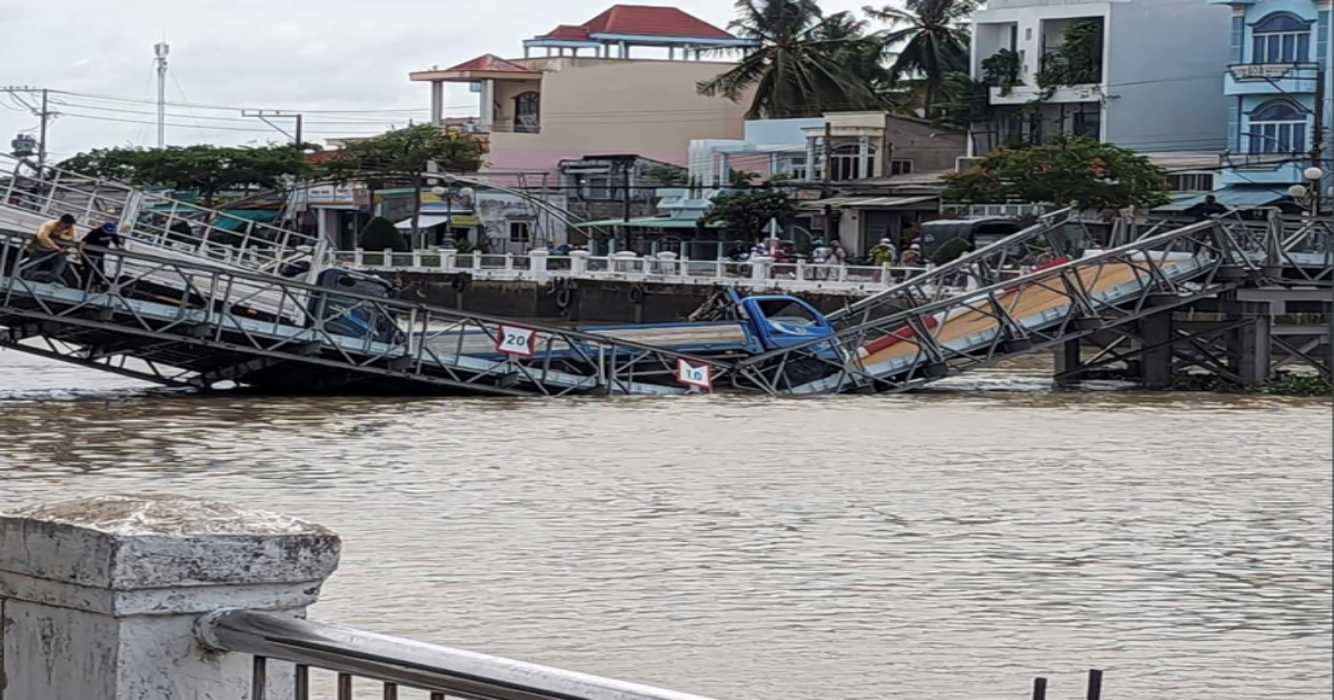cau tam o tra vinh bi sap khi dang thu tai cau tam o tra vinh bi sap khi dang thu tai