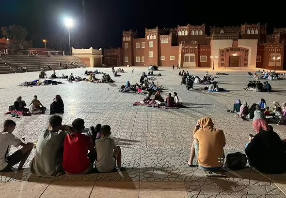 video ghi lai canh tuong trong tran dong lam rung chuyen maroc nhieu nguoi bo chay tan loan6