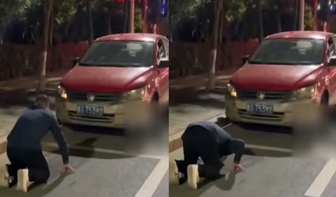 nguoi dan ong dot nhien quy lay truoc o to ly do phia sau khien dan mang cam dong 1 nguoi dan ong dot nhien quy lay truoc o to ly do phia sau khien dan mang cam dong 1