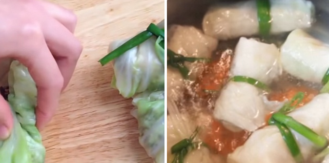 canh bap cai cuon tom thit 2