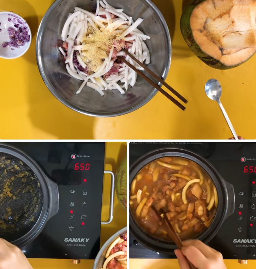 cach lam thit kho dua 3