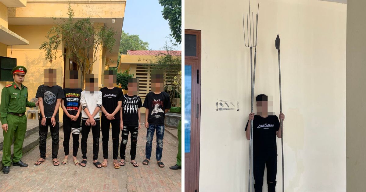 nhom thanh thieu nien mang hung khi ruot chem nguoi di duong o hung yen