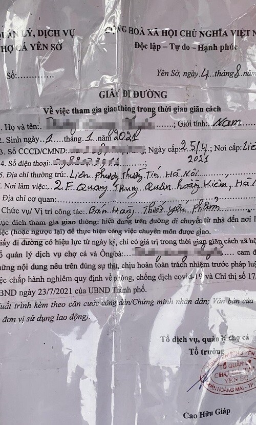 ha noi cap giay di duong cho nguoi dan ong ban ca 8 thang tuoi ha noi cap giay di duong cho nguoi dan ong ban ca 8 thang tuoi