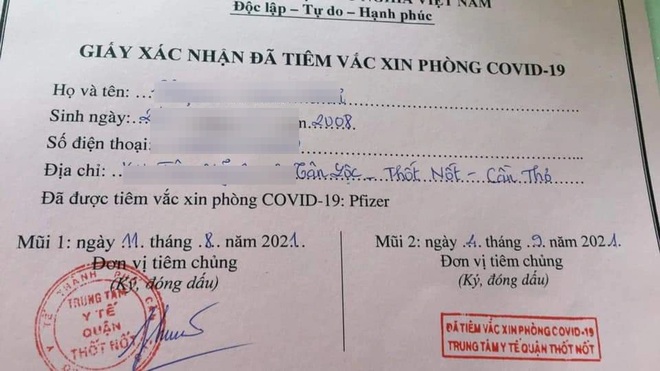 xac minh danh sach 57 tre duoi 18 tuoi o can tho duoc tiem vac xin ngua covid 19 pfizer