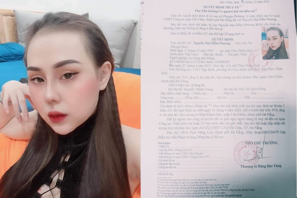 chan dung hot girl diem phuong bi truy na vi buon ma tuy
