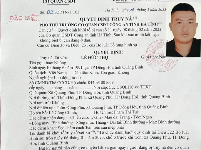vu triet pha duong day ca do 6 000 ty dong truy na dac biet le duc tho