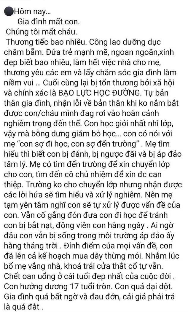 vu nu sinh nghe an treo co tu tu g ia dinh tiet lo thong tin bat ngo 2 vu nu sinh nghe an treo co tu tu g ia dinh tiet lo thong tin bat ngo 2