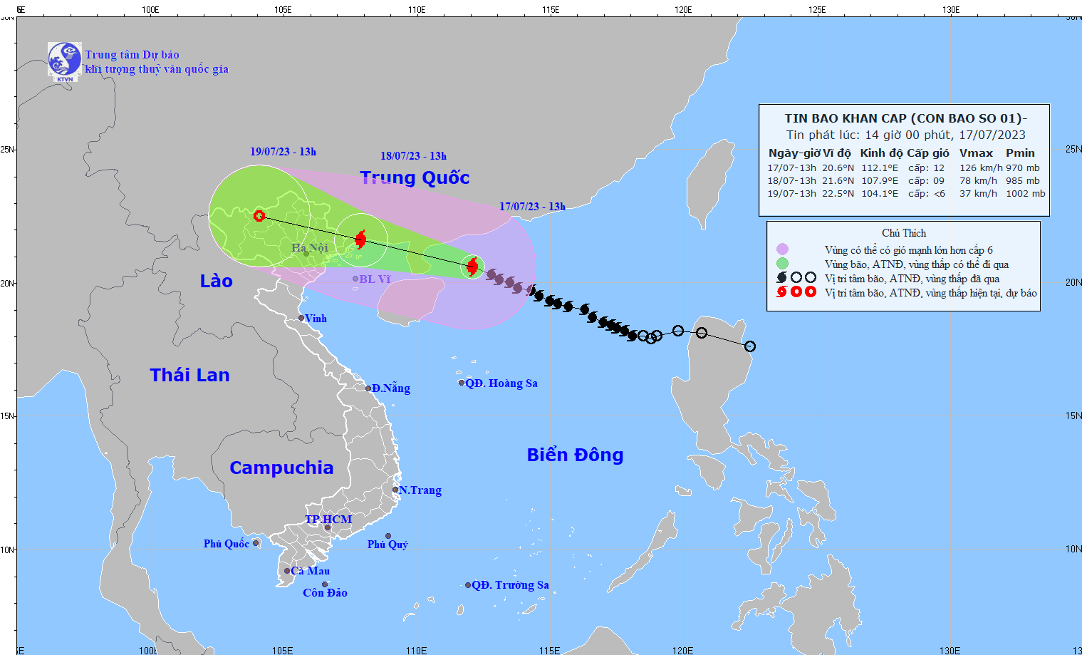 tin bao so 1 moi nhat con bao so 1 giat cap 15 cach quang ninh 480km