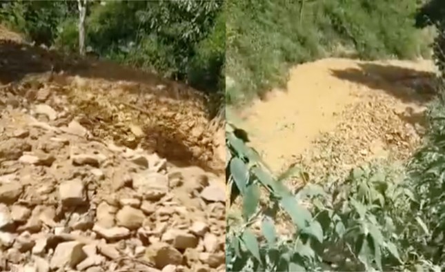 kinh hoang canh lu ong keo theo hang nghin m3 dat da do am am tu tren nui xuong 3