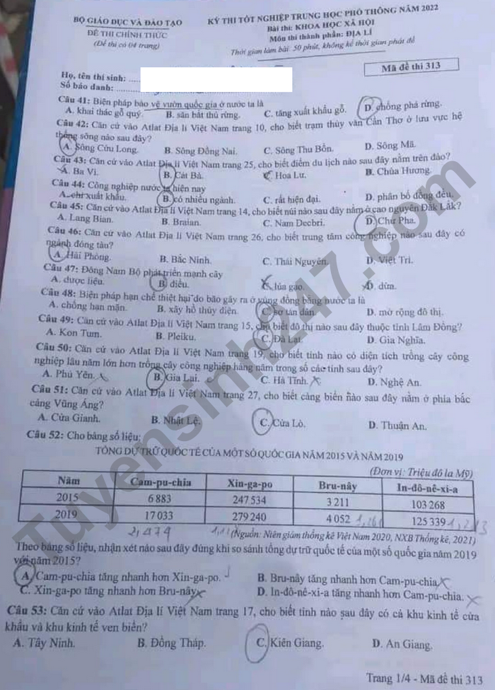 dap an goi y de thi mon khoa hoc xa hoi lich su dia ly gdcd ma de 313 tot nghiep thpt 2023 moi nhat chinh xac nhat2 dap an goi y de thi mon khoa hoc xa hoi lich su dia ly gdcd ma de 313 tot nghiep thpt 2023 moi nhat chinh xac nhat2