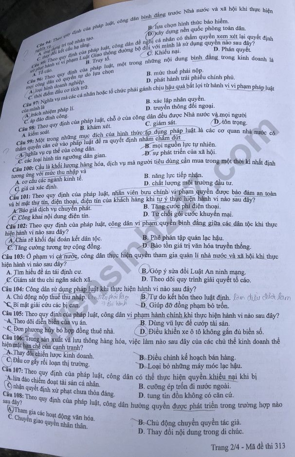 dap an goi y de thi mon khoa hoc xa hoi lich su dia ly gdcd ma de 313 tot nghiep thpt 2023 moi nhat chinh xac nhat6 dap an goi y de thi mon khoa hoc xa hoi lich su dia ly gdcd ma de 313 tot nghiep thpt 2023 moi nhat chinh xac nhat6